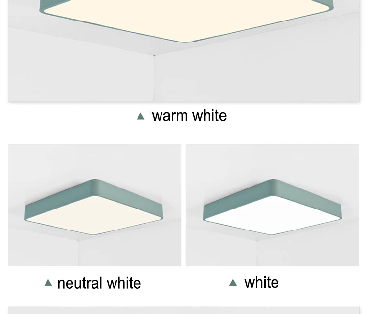 Sala de Crianças Lâmpada do Teto Macaron Nórdico Moderno Simples Quare 5 Cores Cor Quarto Estudo Superfície 6 Luzes de teto