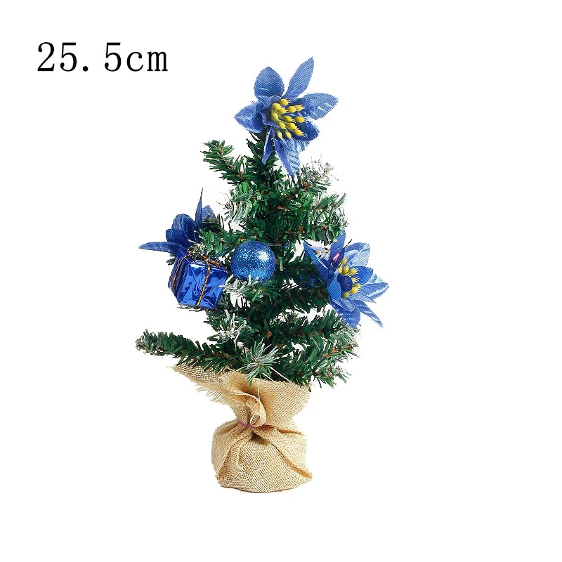 1PC 25.5cm F Искусственные настольные мини елочные украшения Рождественская елка 20 см Новогоднее украшение стола миниатюрное дерево 1 шт - Цвет: 1PC 25.5cm F
