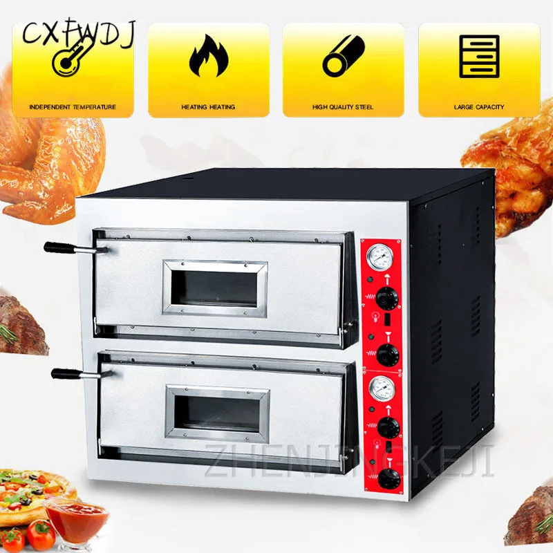 BS-662 Oven Commercial Two-layer Two-disc Bread Cake Multi-function Large Capacity Double Electric Pizza Stove
