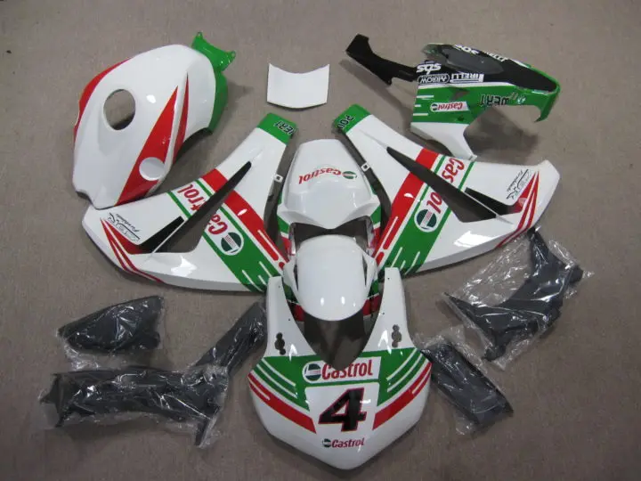 Green Red White 4 подарки ABS литья под давлением Обтекатели подходит для CBR1000RR 08 09 10 11 2008-2011 капот кузова набор на заказ черный оранжевый - Цвет: Green Red White