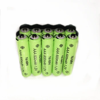 

10psc/lot High quality 1.2v 600mah AAA rechargeable battery remote control toy AAA Ni-MH rechargeable battery