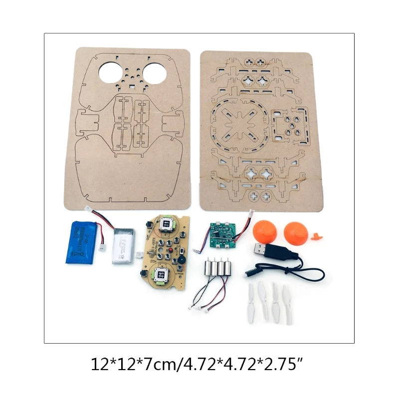 Remote Control Drone Toy Aircraft DIY Science and Education Remote Control Aircraft Easy Fly for Beginners Boys Girls