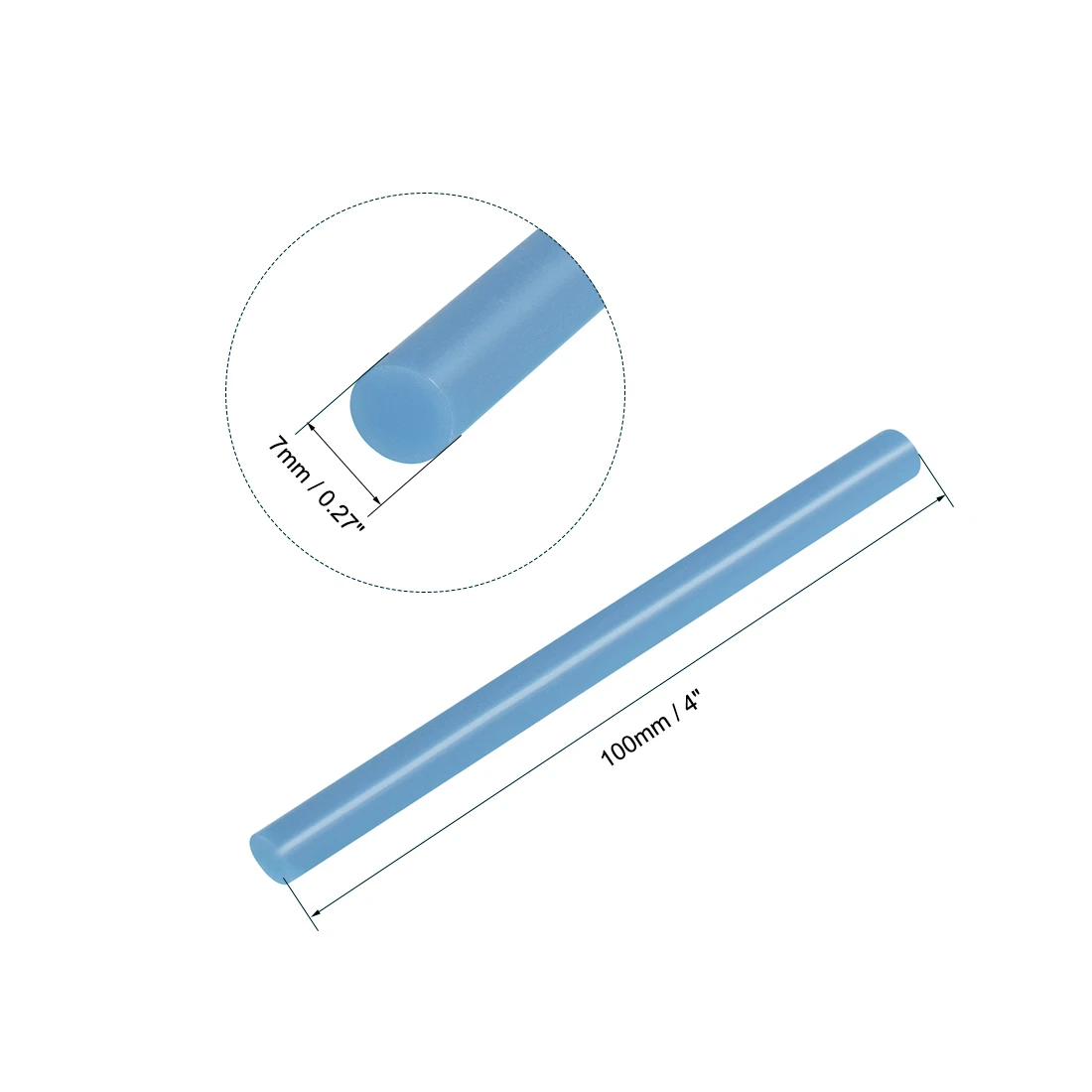 uxcell Mini Hot Glue Sticks for Glue Gun 0.27-inch x 4-inch 12 pcs Light Blue