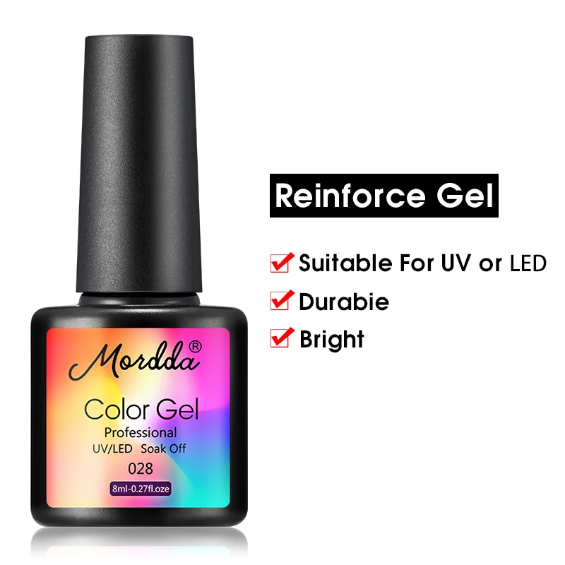 MORDDA набор гель-лаков для маникюра Полупостоянный цвет верхнее покрытие УФ светодиодный Гель-лак для ногтей впитываемый художественный Гель-лак для ногтей - Цвет: Reinforce Gel