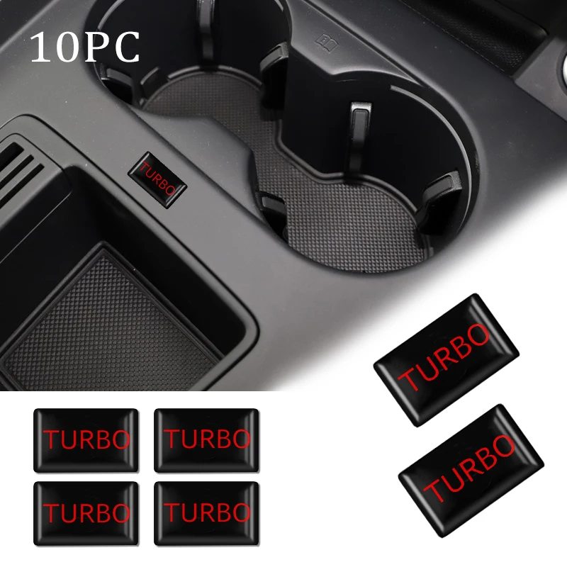 10 шт. 3D стайлинга автомобилей эпоксидной смолы эмблема TURBO значок Стикеры