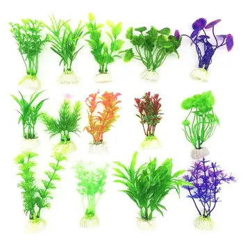 

11 Pcs Aquarium Artificial Aquatic Plants Decoration Fish Tank Landscaping Plant
