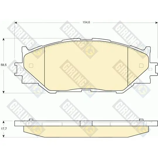 Колодки тормозные LEXUS IS220/IS250 05- передние GIRLING 6134109