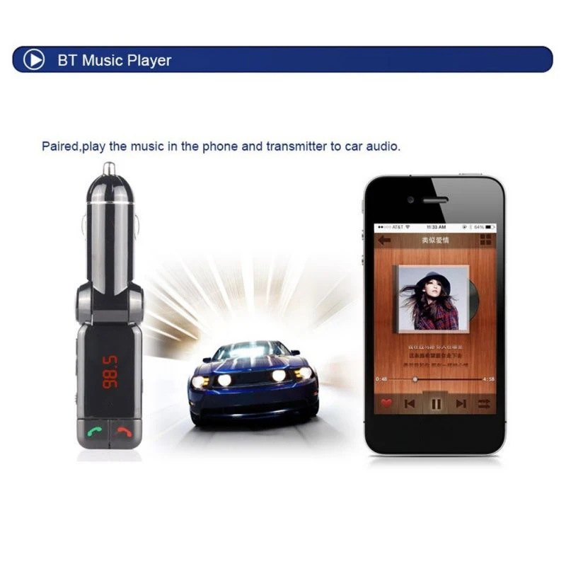 11 цифровой Bluetooth двойной usb-авто автомобильный fm-передатчик MP3-плеер беспроводной автомобильный громкой связи mp3-плеер Поддержка tf-карты