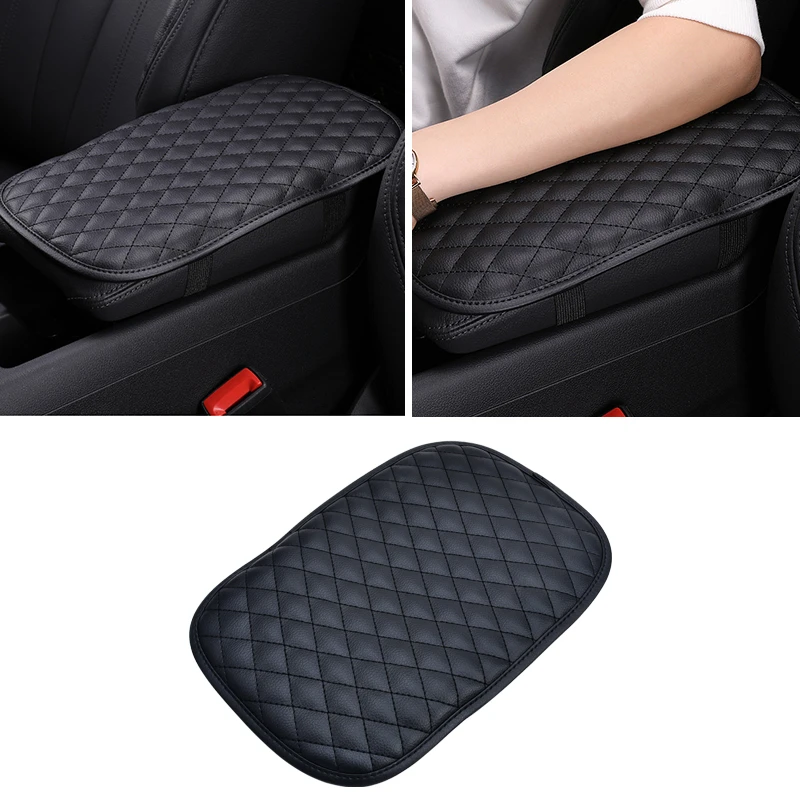 

SPEEDWOW Universal Car Armrest Pad Cover Center Console Armrest Cover PU Leather Armrest Storage Protection Cushion
