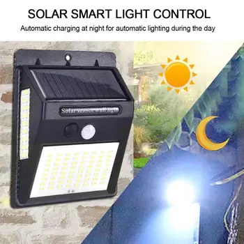 

100 LED Solar Light Solar Lamp Powered Sunlight Outdoor Three-sided Waterproof Wall Motion Sensor Street Light Garden Decoration