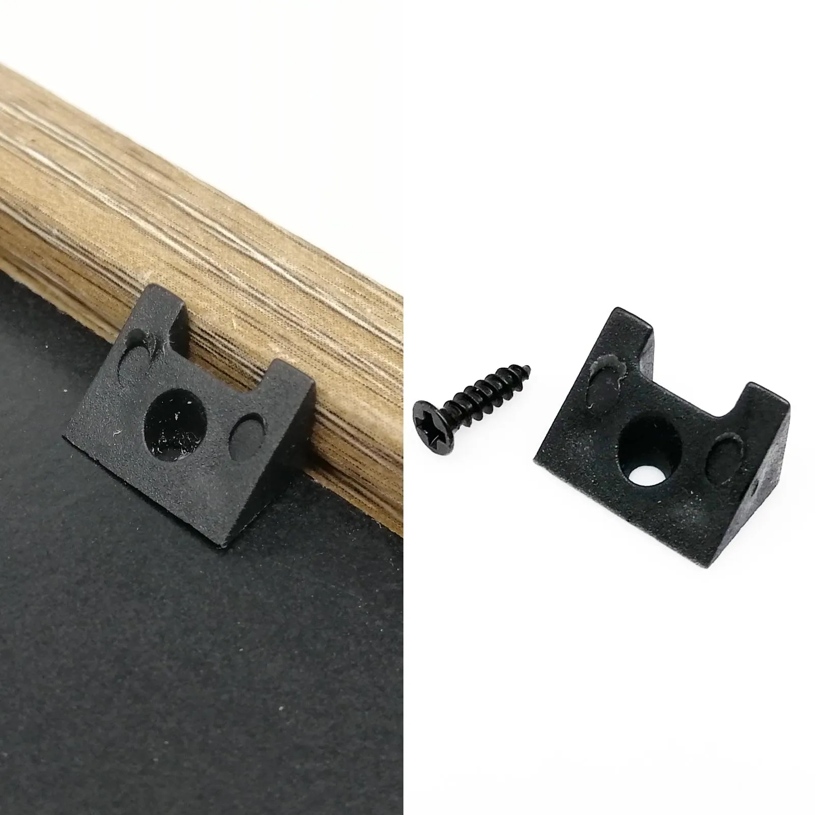 50pcs Black Plastic Picture Photo Mirror Art Work Frame Back Board Backboard Accessory Hold Clip Snap Fixing Fixer With Screw Picture Frame Hangers Photography Clamps