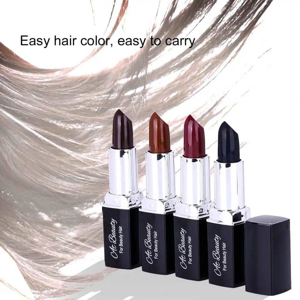 3g One-Time Hair Dye Stick Lipstick-Like Design Coverage Instantaneity Hair Care Color Modify Dye Stick Girl hair dye stick
