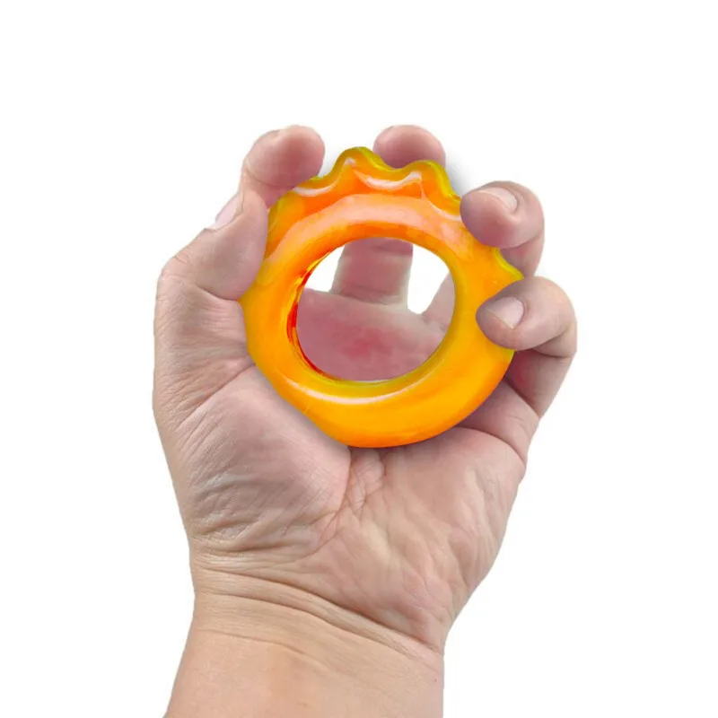 Grip rubber ring ладони удар палец реабилитации хват тренировочный кольцо случайный цвет