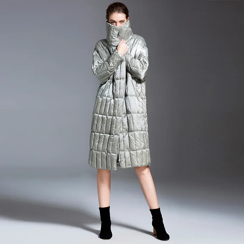 

2020 Winter Duck Down Jacket Women Long Ultra Light Down Coat Puffer Jacket Oversize Down Jackets for Women 1807002 KJ2807