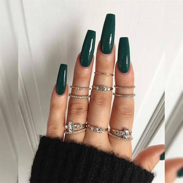 Professional Fake Nails Long Ballerina Half French Acrylic Nail Tips Press On Nails Full Cover Manicure Beauty Tools