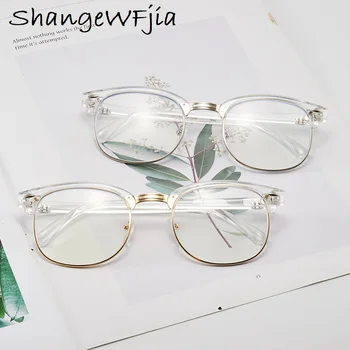

2021 Anti Blue Light Glasses Frame Women Eyeglass Frame Computer Eyeglasses Vintage Men Spectacles Transparent Frames