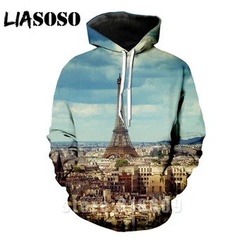 

Hoodies anime Hoodie 3d print kids Harajuku rock men Women fashion Sweatshirts comic Paris Eiffel tower streetwear Sweatshirt