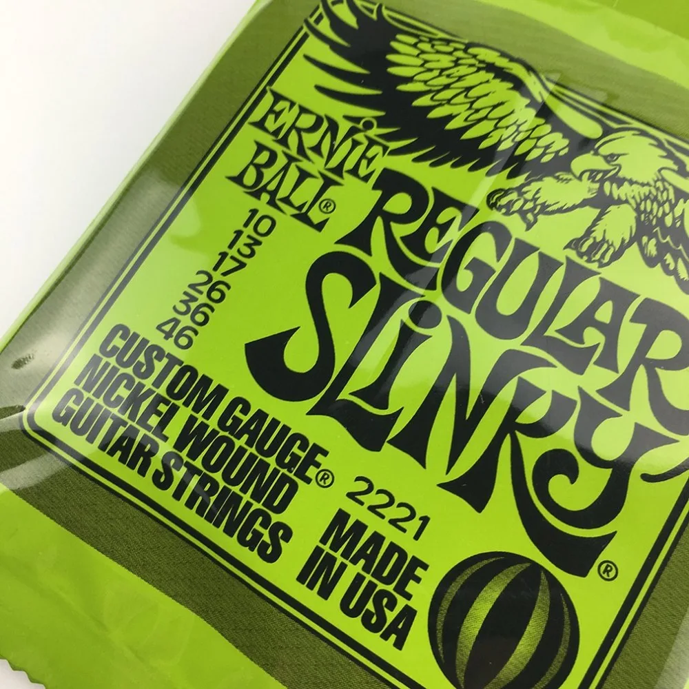 Ernie Ball электрическая гитара струны играть настоящий тяжелый металл рок 2221 2220 2222 2223 2225 2006 2004 части музыкального инструмента