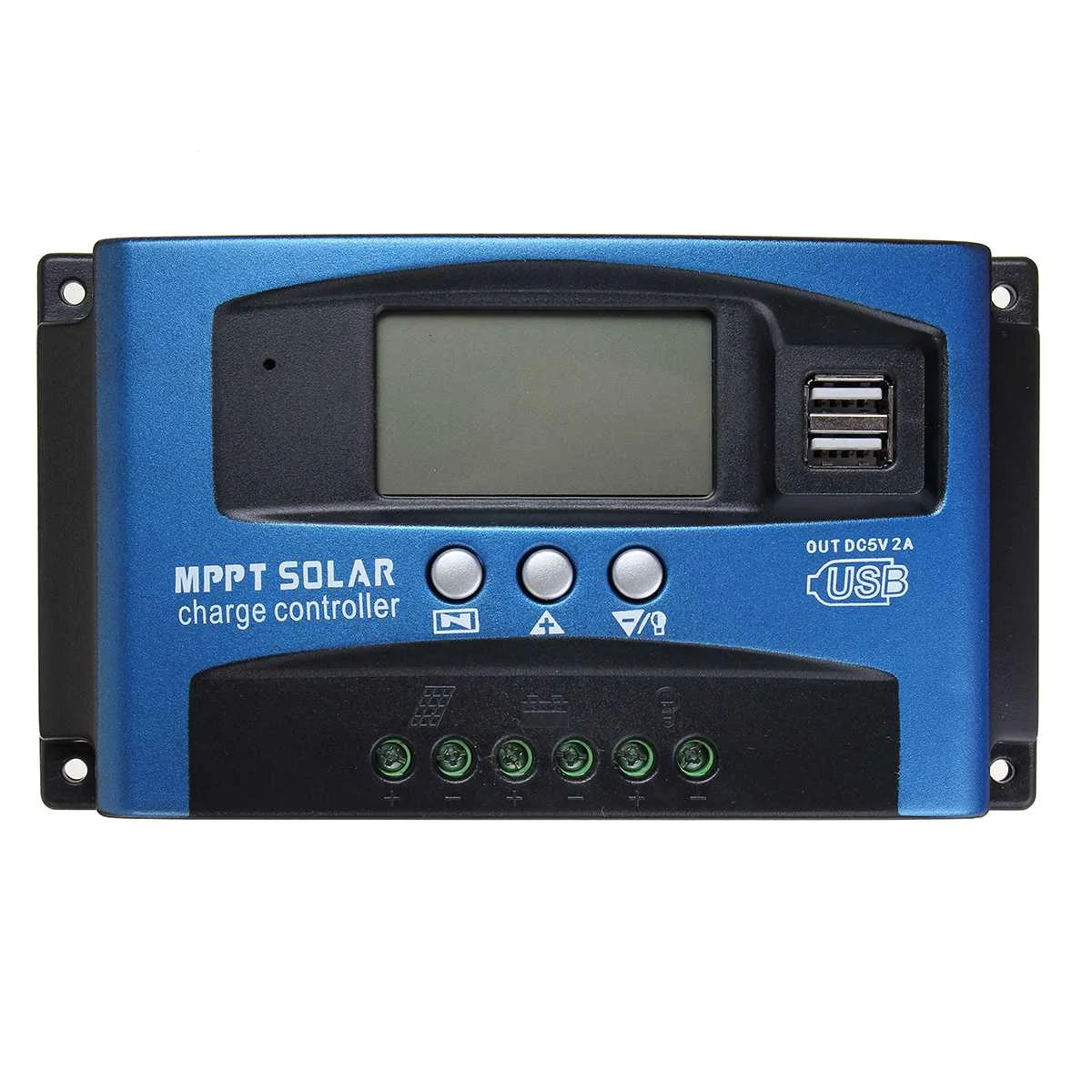Controlador de Carga 100a 12v 24v Mppt Controladores Solares Solar Automático Display Lcd Dupla Usb 5v Saída 30 - 40 50 60 automático display lcd controladores dupla usb 5v saída