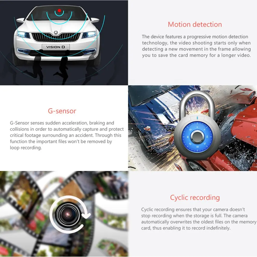 Универсальный 4,3 дюймов HD 1080P зеркало заднего вида автомобиля dvr камера с двойным объективом поддержка парковки монитор и обнаружение движения