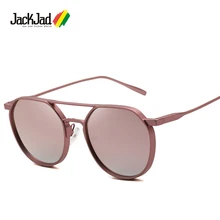 JackJad, модные, оправа из цинкового сплава, металлическая оправа, Круглый Стиль, солнцезащитные очки для женщин, Ретро стиль, фирменный дизайн, солнцезащитные очки Oculos De Sol B266