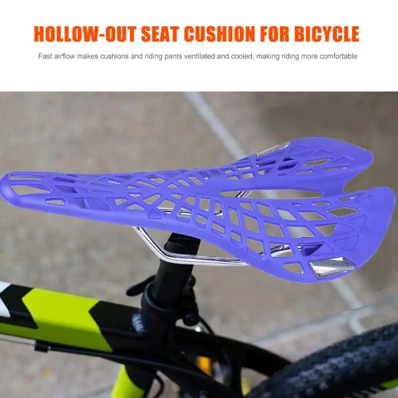 Удобный пластиковый велосипед седло с отверстием Подушка сиденья для наружного MTB велосипеда
