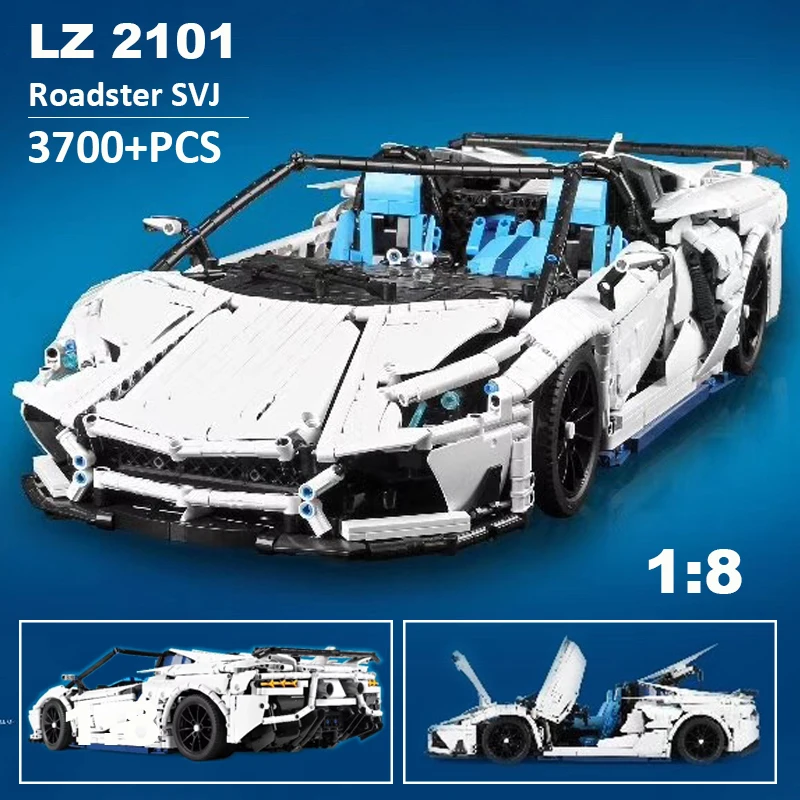 Günstige Lepinblocks LZ2101 Racing Auto Technik MOC 17698 Super Sport Auto Supercar baustein ziegel kid spielzeug Weihnachten geschenke