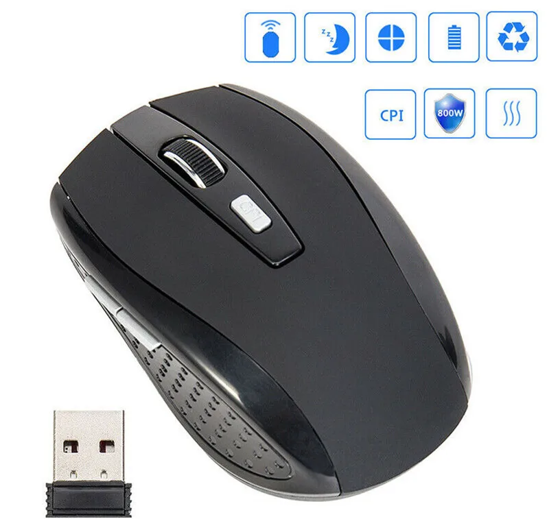 D Новинка 2,4 ГГц 1600 dpi USB Беспроводная оптическая игровая мышь Мыши с USB нано-приемником для ноутбука Настольный ПК - Цвет: D