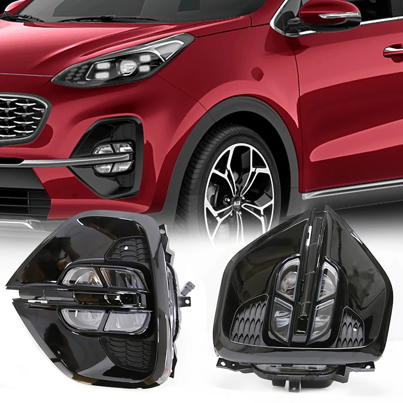 Magic ColorM 2 PCS Car LED Daytime Running Light Auto Fog Lamp Bumper Driving Front Assembly for KIA Sportage 2019 2020 |