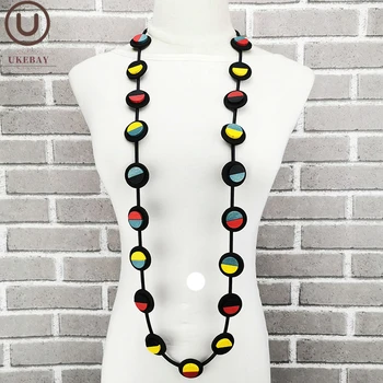 

UKEBAY New Long Pendant Necklace Women 2020 Fashion Design Jewelry Rubber Necklaces Clothes Accessories Handmade Jewellery Gifts
