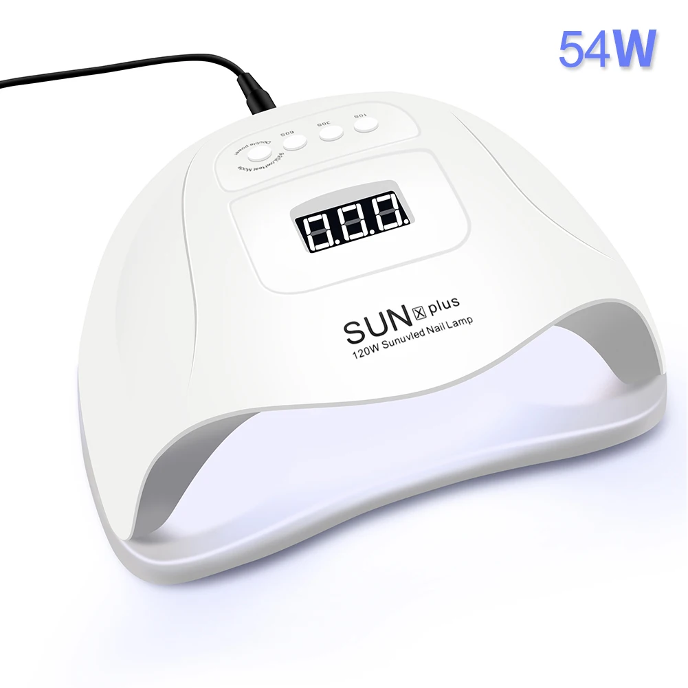 54W SUNX PLUS SUNX5 MAX 80 Вт Сушилка для ногтей Светодиодная УФ-лампа для ногтей ЖК-дисплей 45 светодиодный s сушилка лампа для отверждения гель-лака Авто зондирование ногтей Маникюрный Инструмент - Цвет: 54W SUNX PLUS
