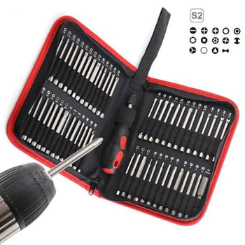 

55Pcs/set Electric Screwdriver Bits Set S2 Steel Flat Cross Triangle Bits Kit