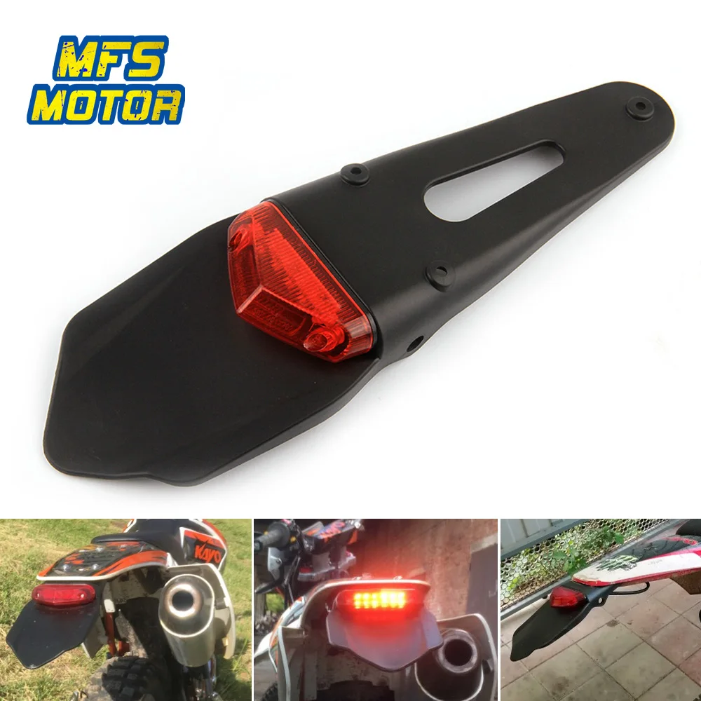 Универсальный cветодиодные задние фары мотоцикла и заднее крыло стоп сигнал