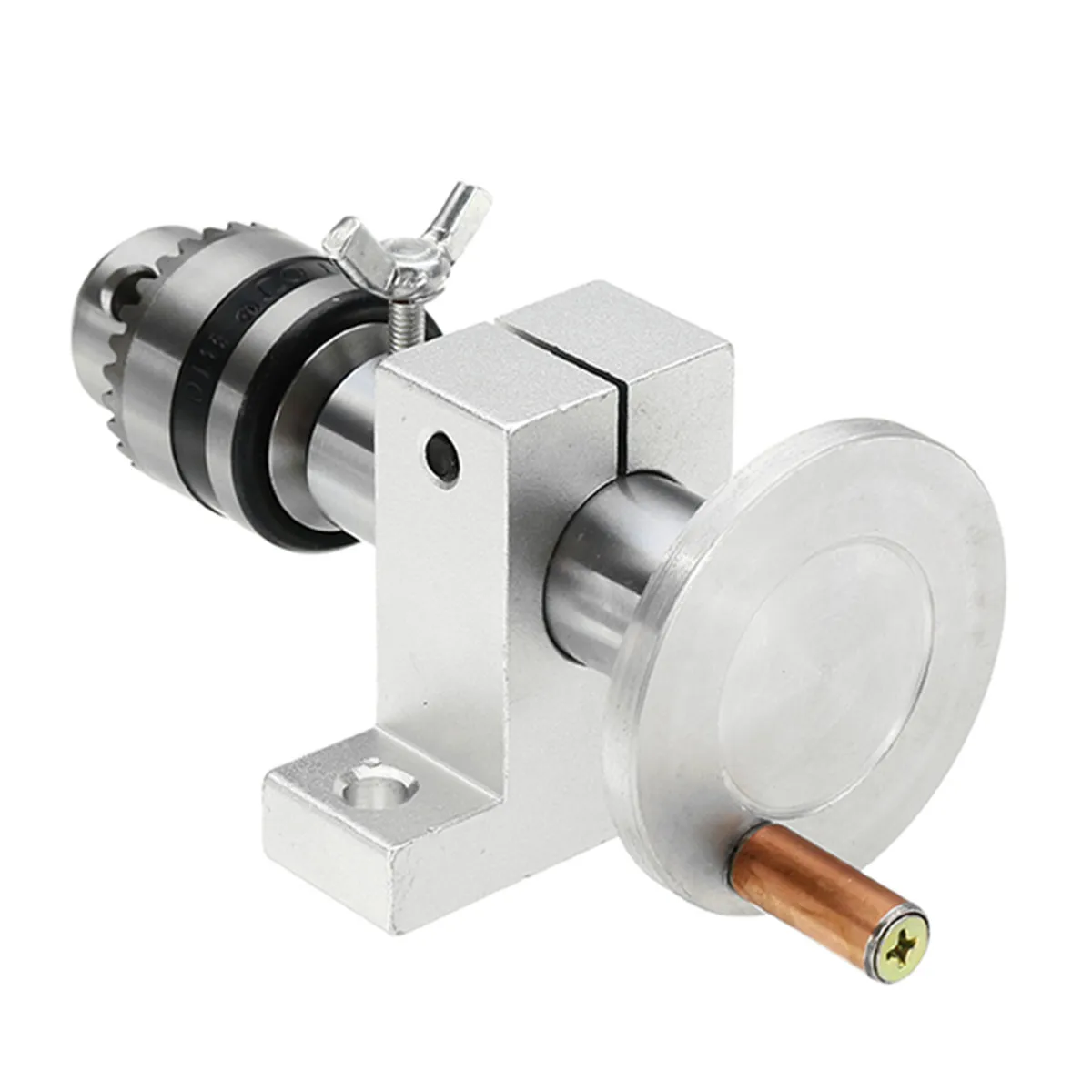 

Live Lathe Center Head with Chuck DIY Accessories for Mini Lathe Machine Revolving Centre Woodworking Tool