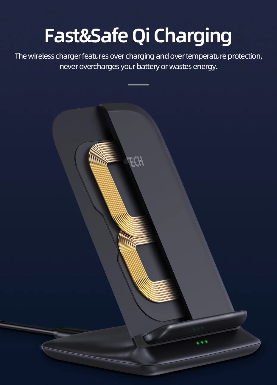 CHOETECH 15 Вт Qi Беспроводное зарядное устройство подставка для iPhone X XS 8 быстрая Беспроводная зарядная станция для samsung S9 зарядное устройство для телефона беспроводная зарядка для айфона быстрая зарядка для