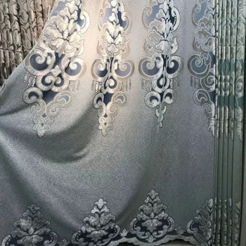 

European Style Curtains for Living Room Bedroom Dining Room Atmosphere Hollow Curtain Luxury Chenille Flannel Jacquard Curtains