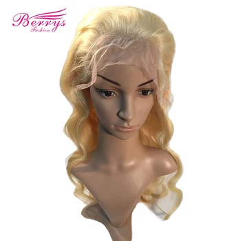 

[Berrys Fashion] Blonde Body Wave 130%-180% Full Lace Wigs 12-24inch Pre Plucked Glueless Full Lace Wig With Baby Hair