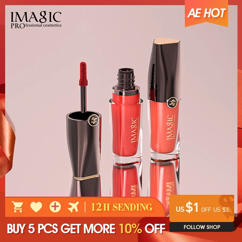 

IMAGIC 8 Color Matte Lipgloss Liquid Lipstick Waterproof Velvet Texture Honey Lip Glaze Long Lasting Lips Makeup