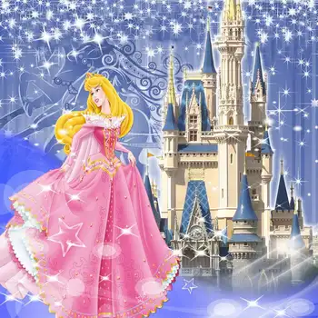 

8x8FT Sparkes Blue Castle Sleep Beauty Princess Custom Photo Studio Background Backdrop Vinyl 240cm x 240cm