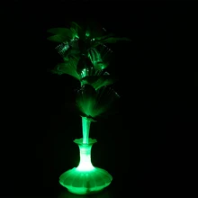 Светодиодный волокно цветок капок ваза оптический волокно лампы цветок красочные рождественские украшения