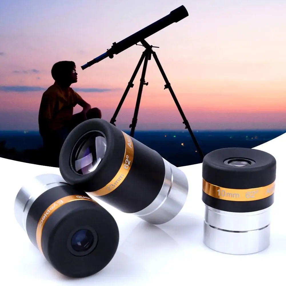 

Aspheric Eyepiece Telescope Wide Angle 62 Degree Lens 4/10/23mm Accessories for 1.25 inch /31.7mm Astronomy Telescope Profession