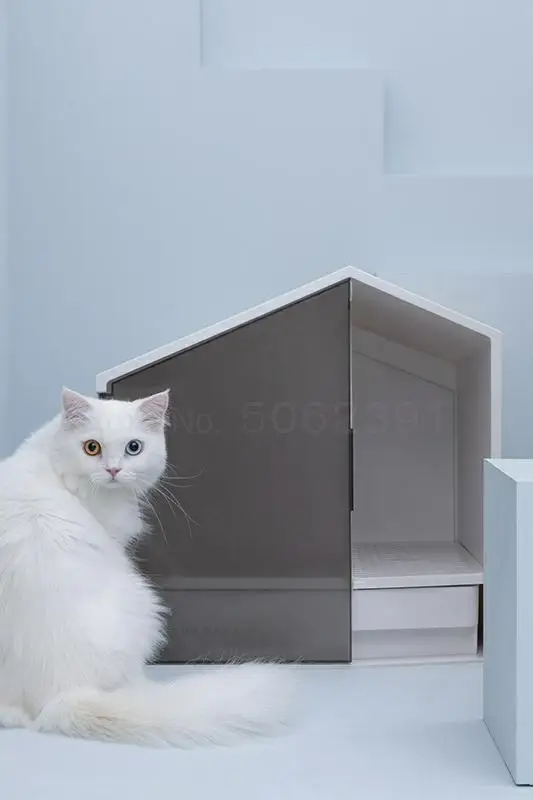 Товары для кошек полузакрытый туалет песочный горшок небольшой домик защиты от