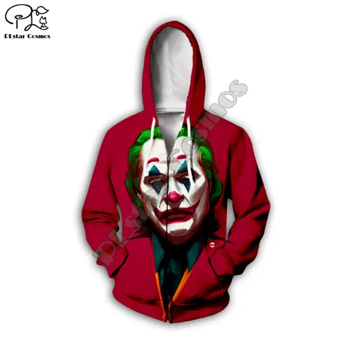 haha joker, 3D принт, толстовка, мужская, wo, мужская, хип-хоп, забавная, осенняя уличная одежда, пуловер на молнии для пар, одежда - Цвет: zip hoodie