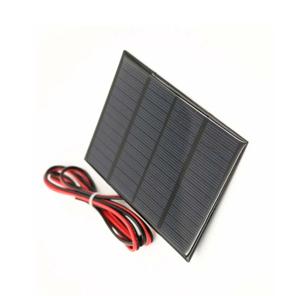 12V 1,5 W с 100 см продлить жильный кабель Панели солнечные поликристаллические кремниевые DIY Батарея Зарядное устройство Модуль Мини солнечных батарей провод игрушка