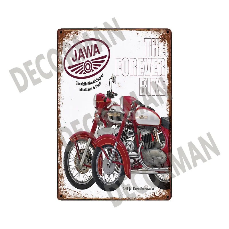 [DecorMan] JAWA BSA TT двигатель металлические знаки плакаты Винтаж Железный Живопись Пользовательские клуб Декор LTA-1704 - Цвет: SL-11825