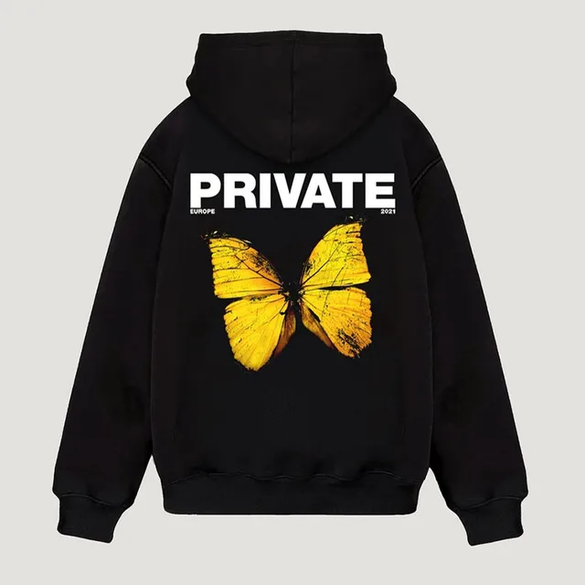 Women Sweetshirts Oversized Butterfly Graphic Hoodie Grunge Top Long Sleeve Y2k Streetwear Korean Girl Clothes Female Fashion 5