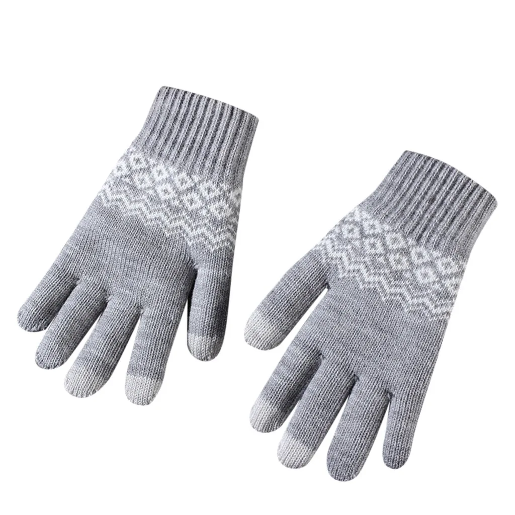 Перчатки унисекс Guantes женские мужские зимние трикотажные перчатки сохраняющие Тепло плюс бархатные теплые уличные перчатки для вождения перчатки с сенсорным экраном