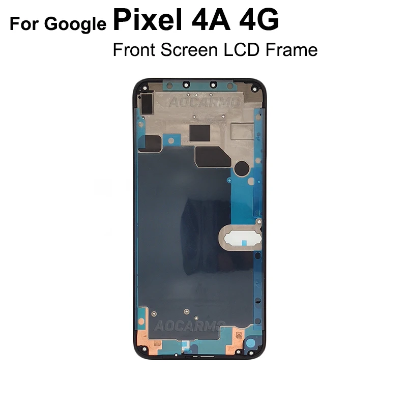 Aocarmo 전면 스크린 LCD 프레임, 구글 픽셀 4A 4G 5G 교체 부품