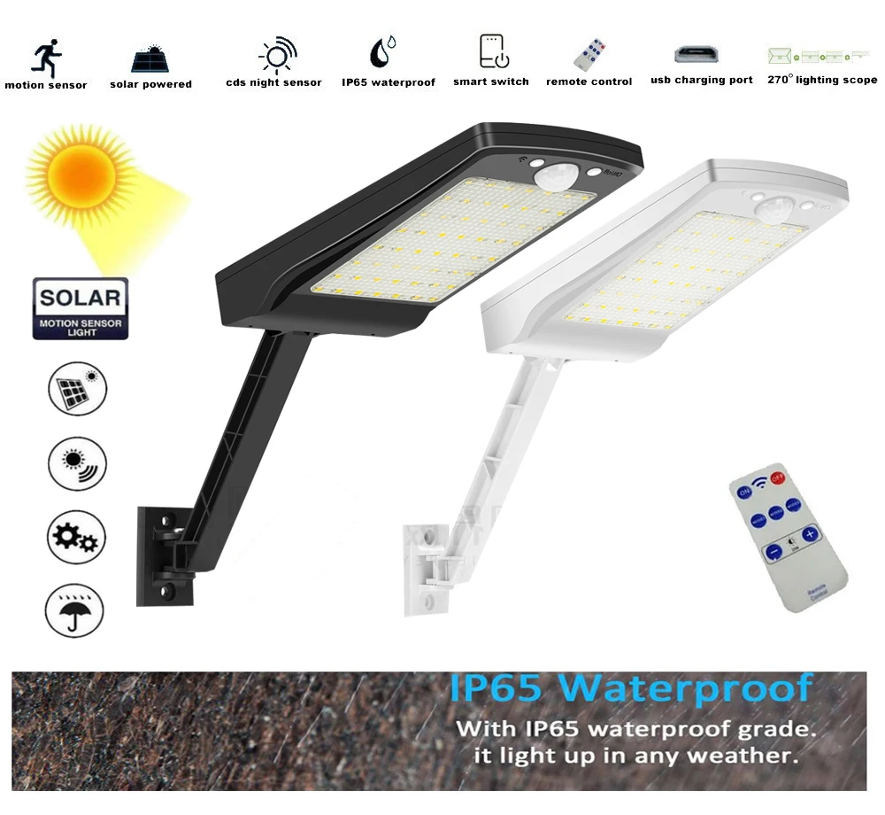 

Solar Wall Light Spotlights Security Emergency led outdoor Powered Pendant s#