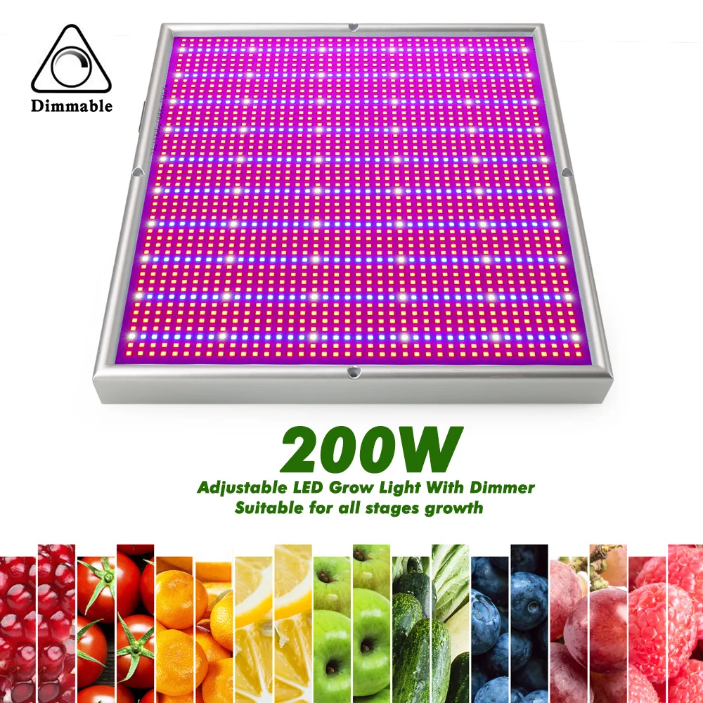 

LEDs Grow Light AC85-265V Full Spectrum 200W Indoor Hydroponics Plant Grow Light Superior Yield Higher Quality Flowers Led Plant